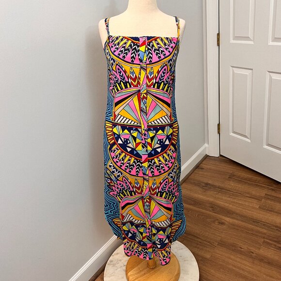 Mara Hoffman Mufasa Bold Print Mod Midi Sun Dress XS - Picture 1 of 13